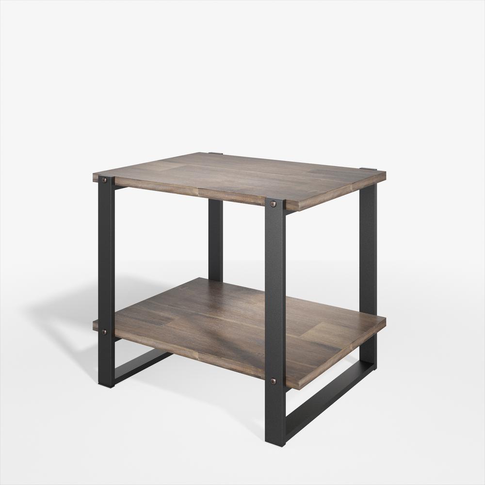 Zinus Brock 21 In Brown Side Table Utsind 20a The Home Depot