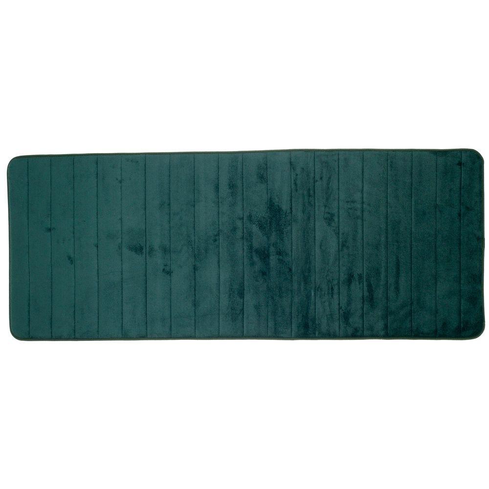 Lavish Home Green 24.25 in. x 60 in. Memory Foam Striped Extra Long