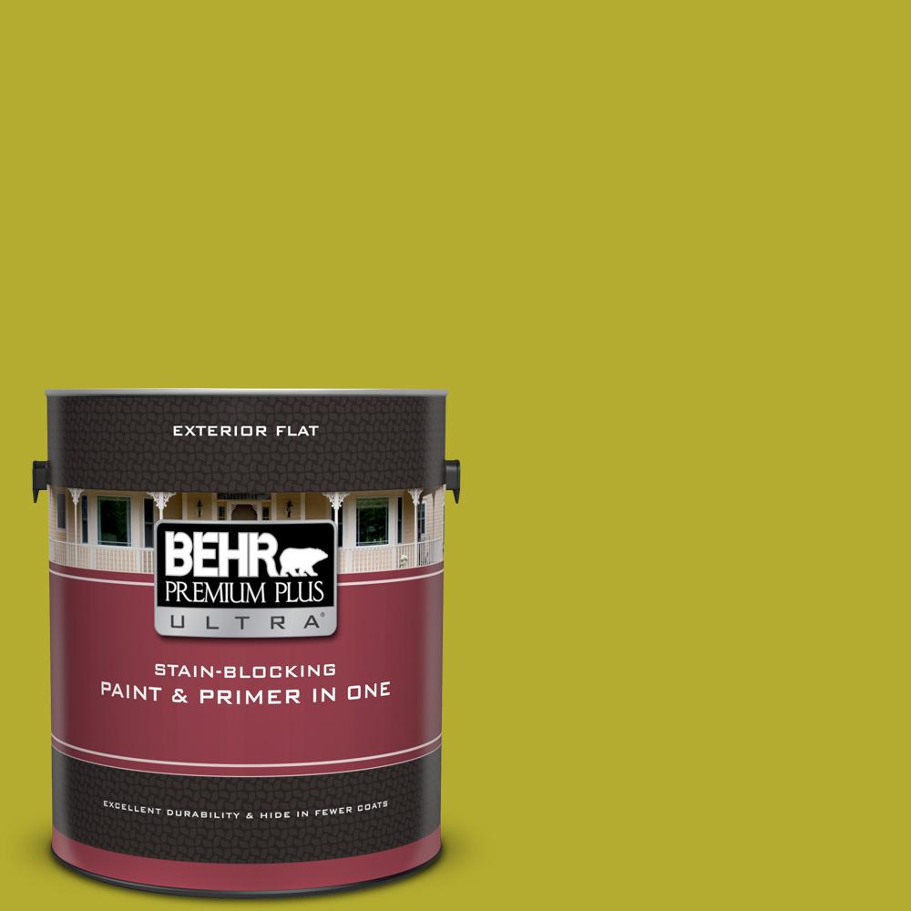 Behr Premium Plus Ultra 1 Gal P340 6 Green Neon Flat Exterior P340 6 Green Neon Flat Exterior Paint