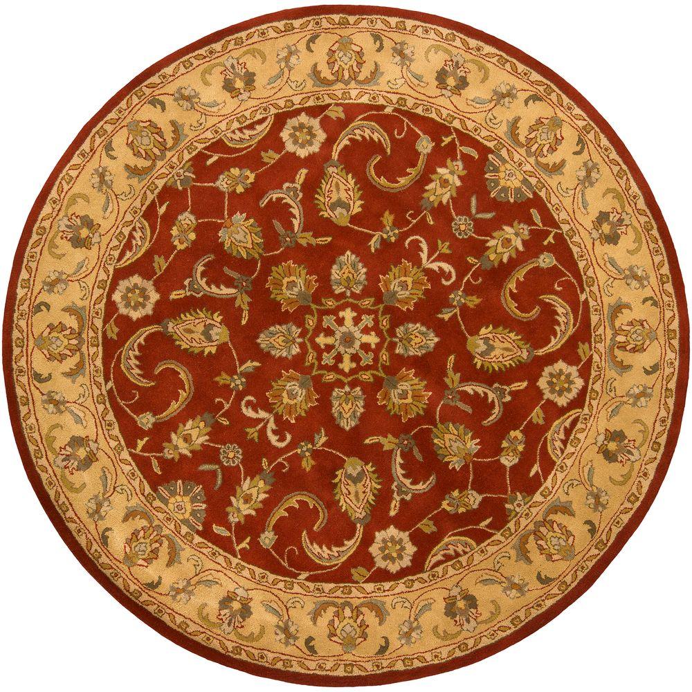 Unique Loom Fars Light Brown 8 ft. x 8 ft. Round Area Rug-3121107 - The ...