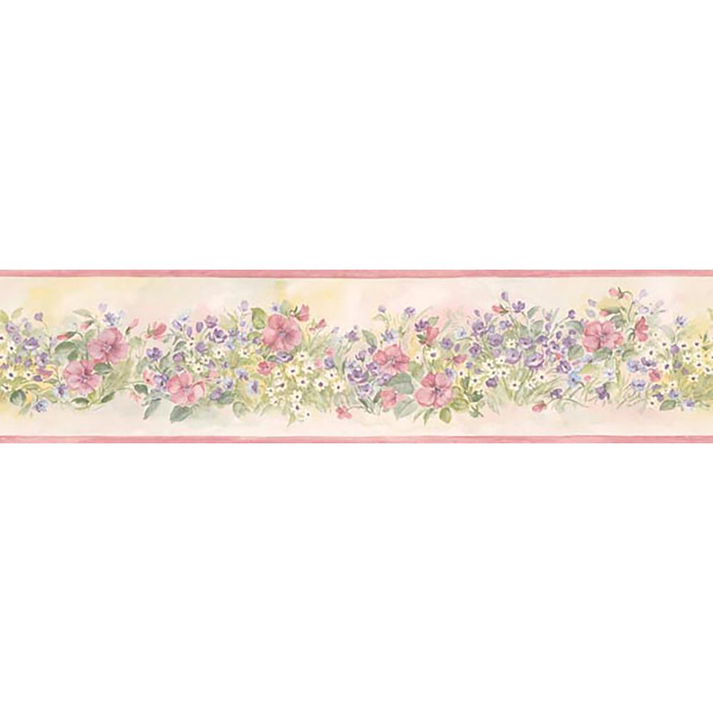 Floral Garden Wallpaper Border499B03567 The Home Depot