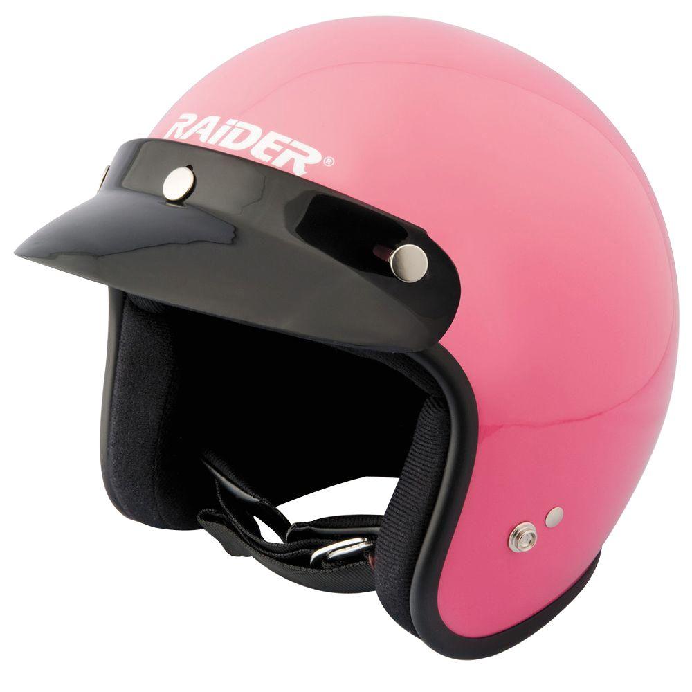 Raider Medium Adult Gloss Pink Open Face Helmet-26-611P-14 - The Home Depot