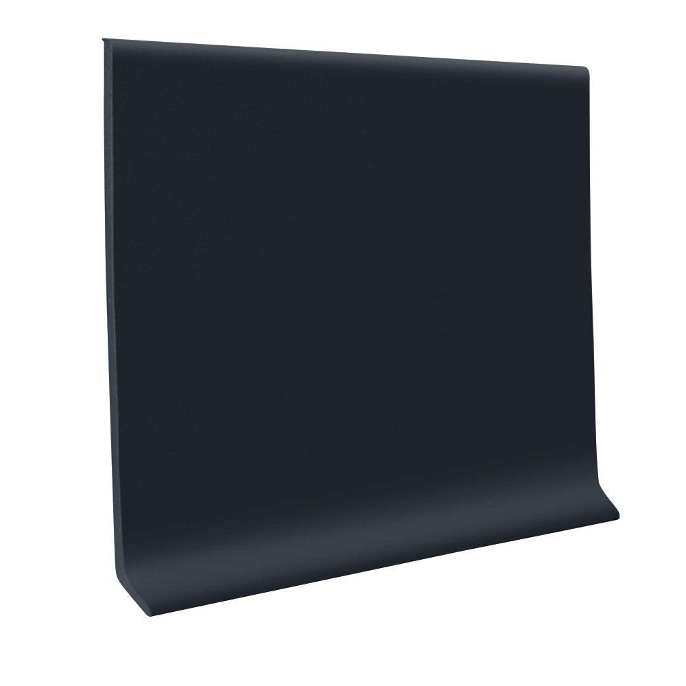 ROPPE Vinyl Laminate Dark Gray 4 in. x 0.080 in. x 120 ft. Dryback Wall