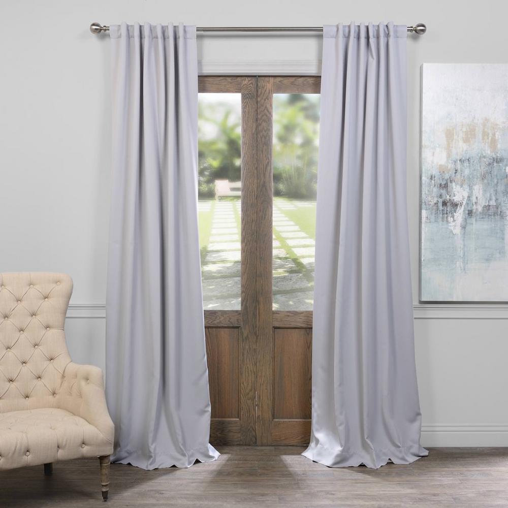 Exclusive Fabrics Furnishings Semi Opaque Fog Grey Blackout Exclusive Fabrics Furnishings Semi Opaque Fog Grey Blackout Curtain 50 In W
