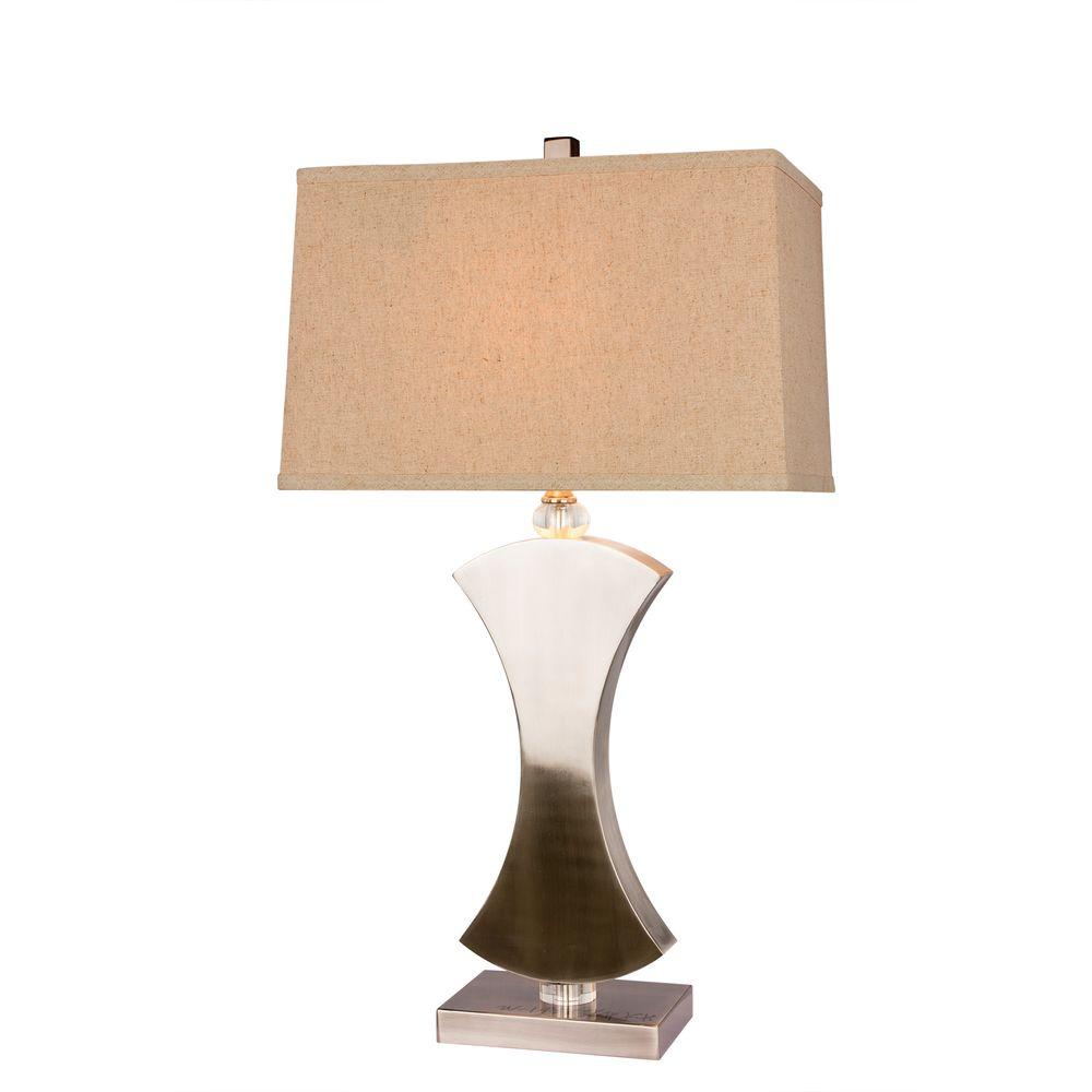 Fangio Table Lamp Design Ideas Fangio Lighting 31 In Brushed Steel Metal And Crystal Table Lamp