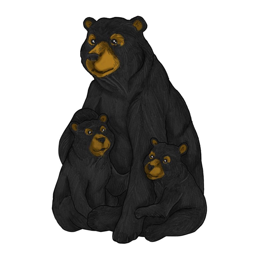 Alpine Corporation 22 In Tall Black And Brown Family Bear Garden Tall Black And Brown Family Bear Garden