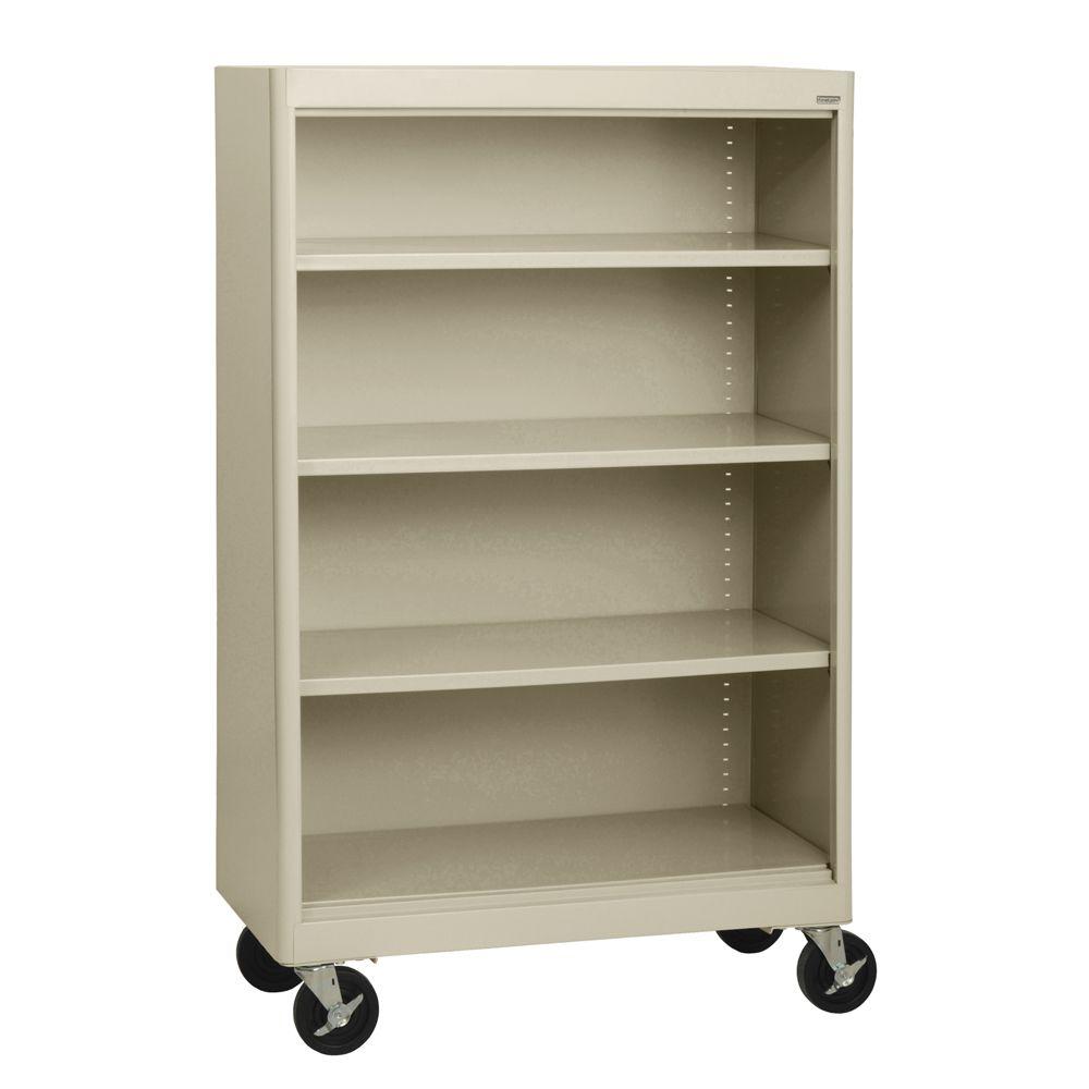 Sandusky Radius Edge Putty Mobile Steel Bookcase Bm3r361852 07 The Sandusky Radius Edge Putty Mobile Steel Bookcase Bm3r361852 07 The Home Depot