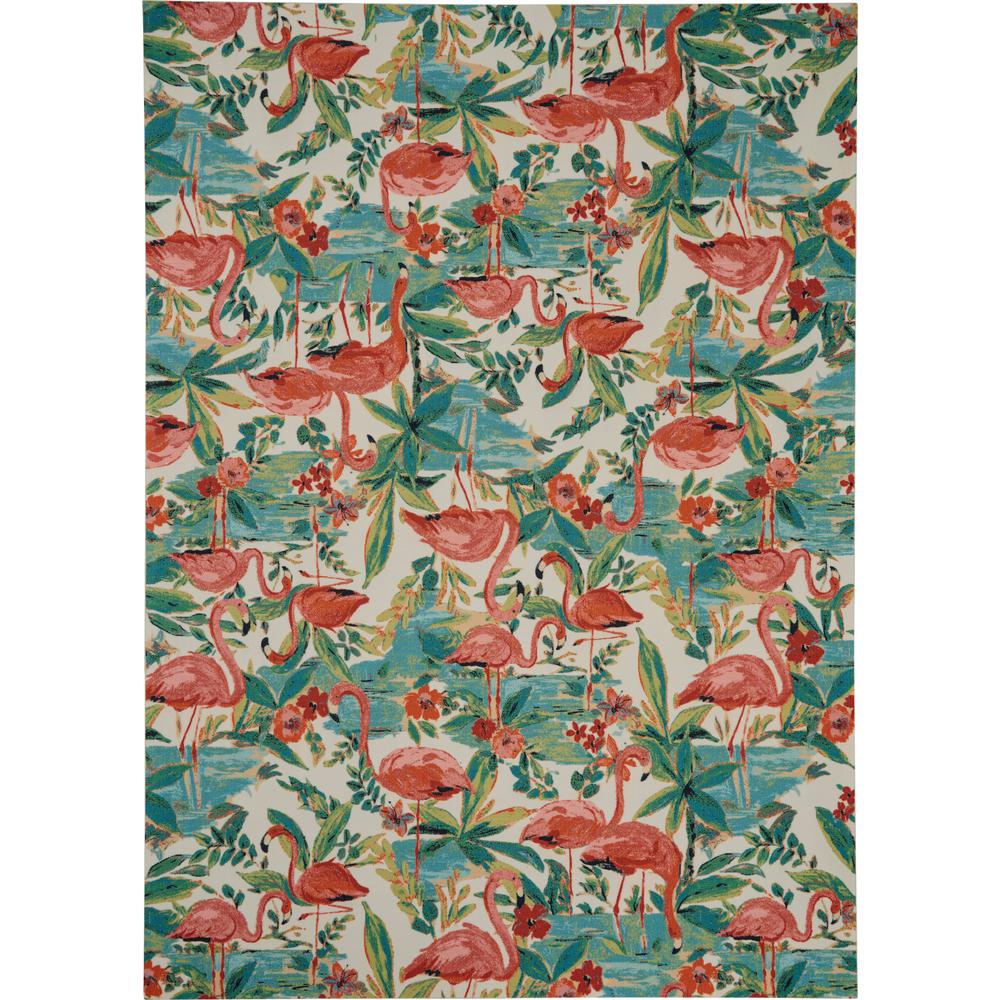 Waverly Sun N Shade Flamingo Multicolor 10 ft. x 13 ft. Area Rug476227