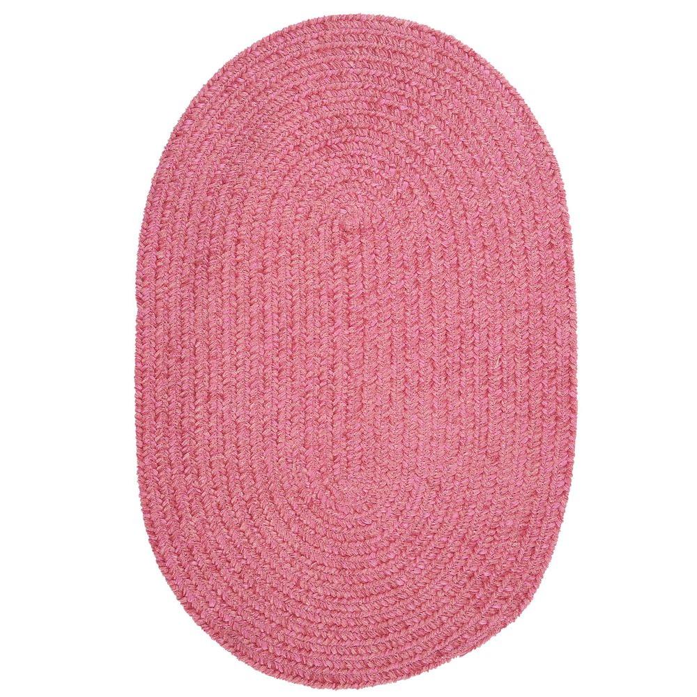 Home Decorators Collection Dover Chenille Pink 8 ft. x 10 ft. Oval