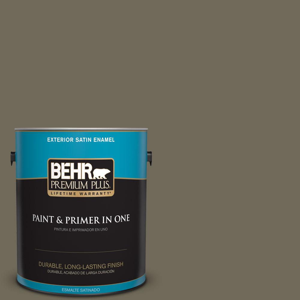 BEHR MARQUEE 1gal. 770D6 Sandwashed Driftwood Satin Enamel Exterior Paint945301 The Home Depot