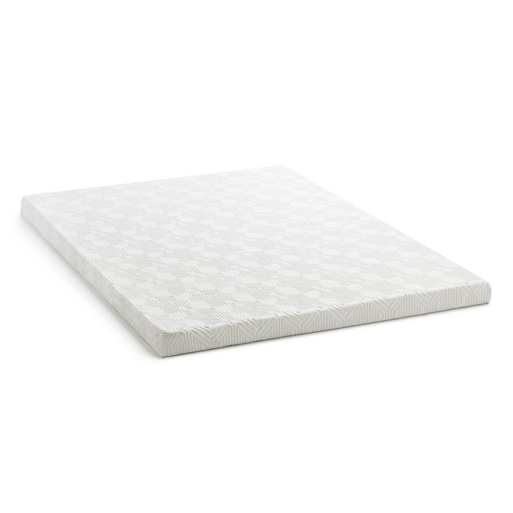 Lucid Comfort Collection 3 in. Twin Gel Memory Foam Mattress Topper with Breathable Cover