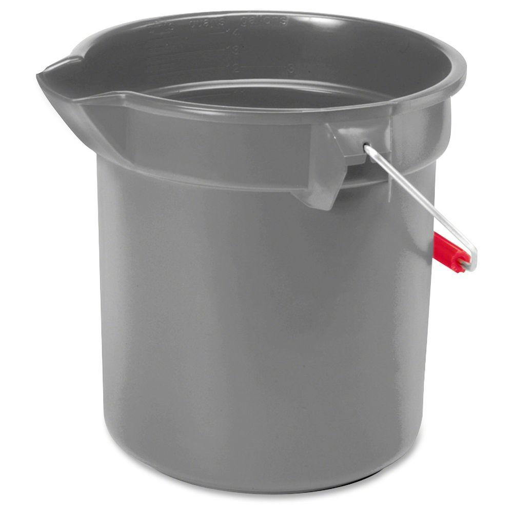 RUBBERMAID FG296300GRAY Brute Bucket,2-1/2 gal.,Gray