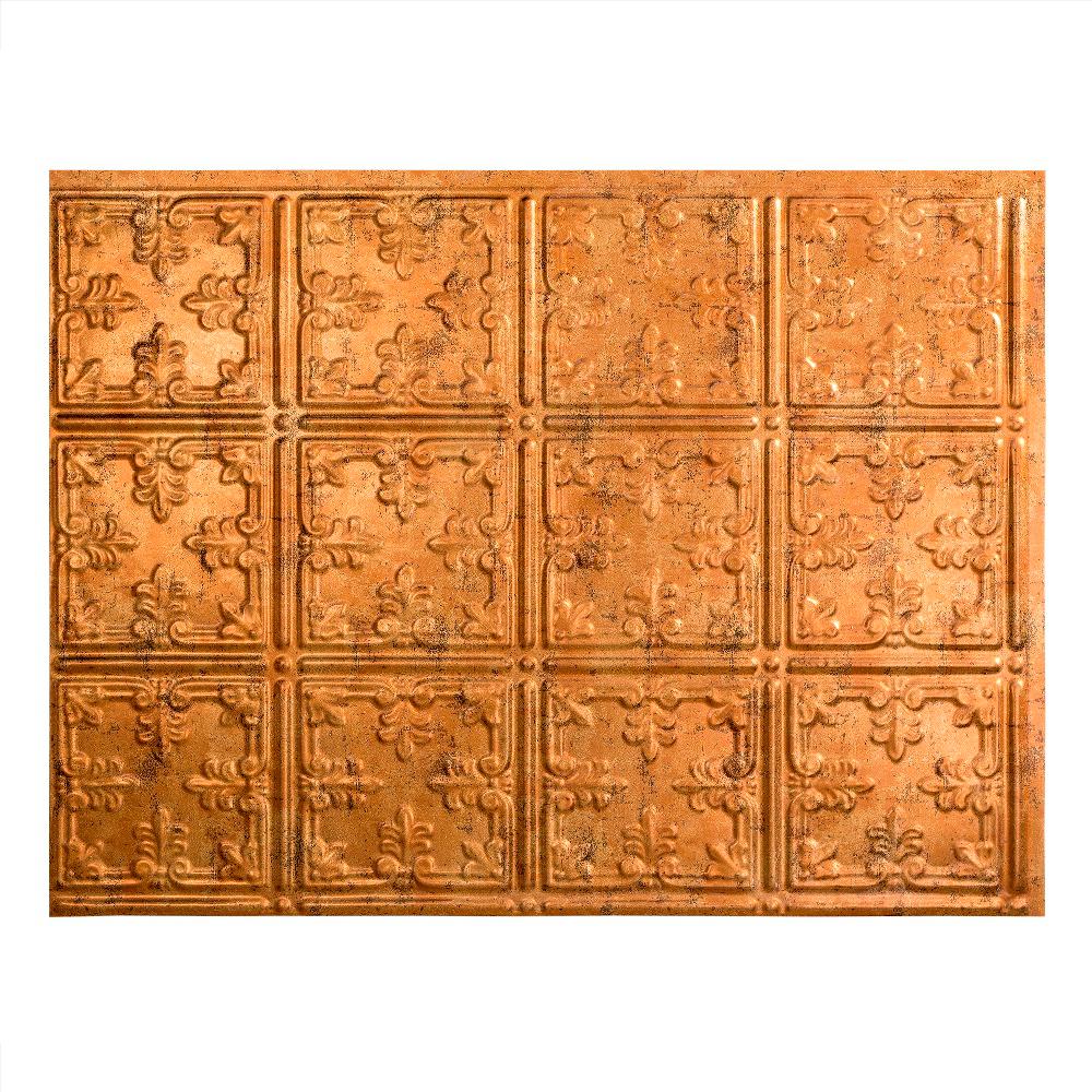 Fasade Traditional 10 18 in. x 24 in. Muted Gold Vinyl Decorative Wall
