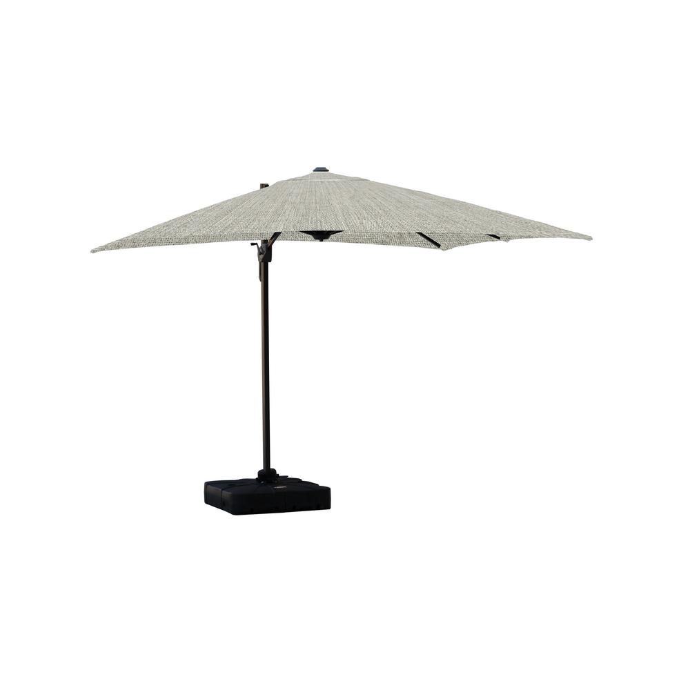 Unbranded Isola 10 Ft Cantilever Square Parasol Patio Umbrella In Sunbrella Fabric Canvas Granite Um100rcb2017 The Home Depot