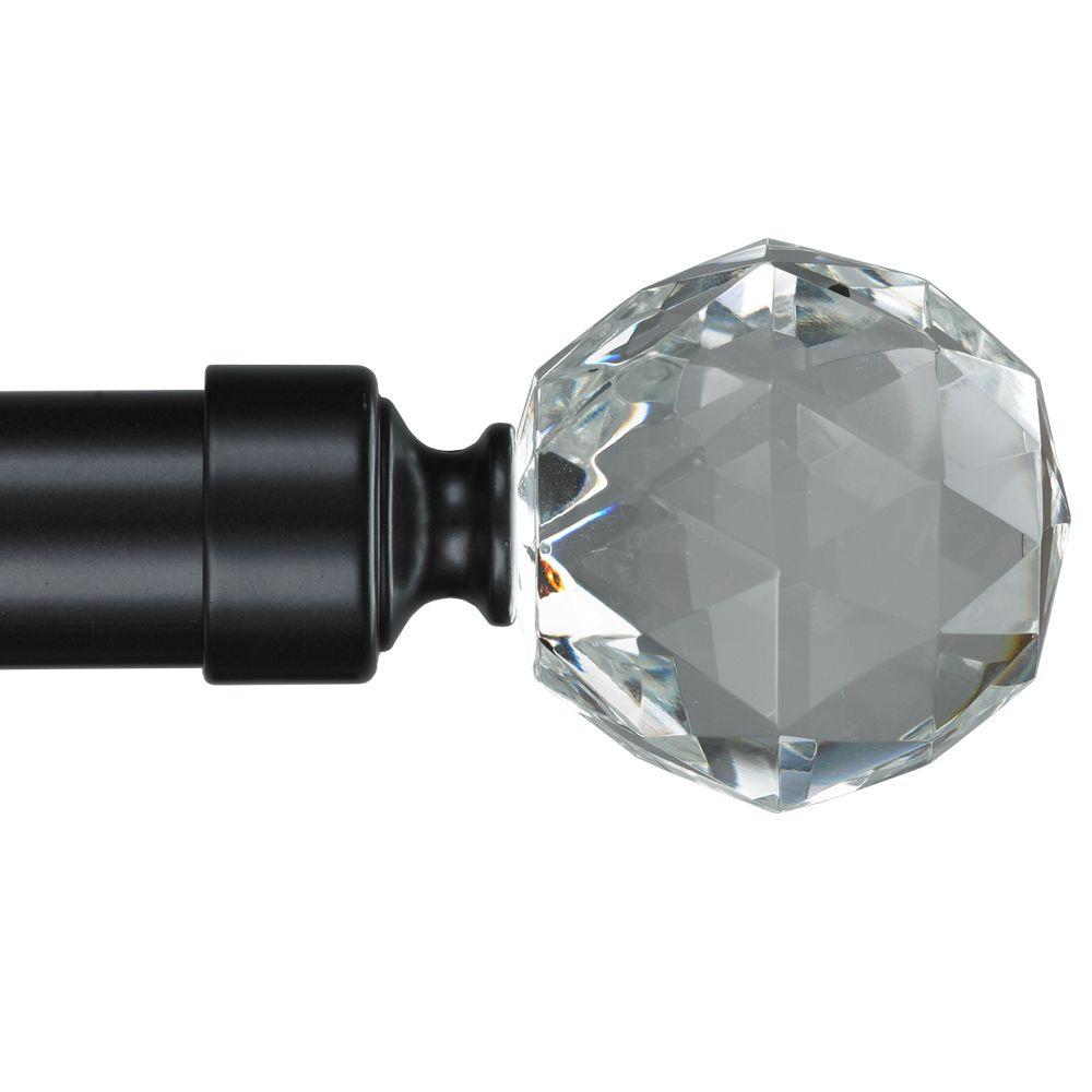 Art Decor Gemstone 6 Ft Non Telescoping Single Curtain Rod In