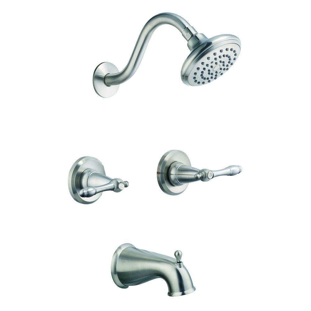 Double Handle Bathtub Shower Faucet Combos Bathtub Faucets