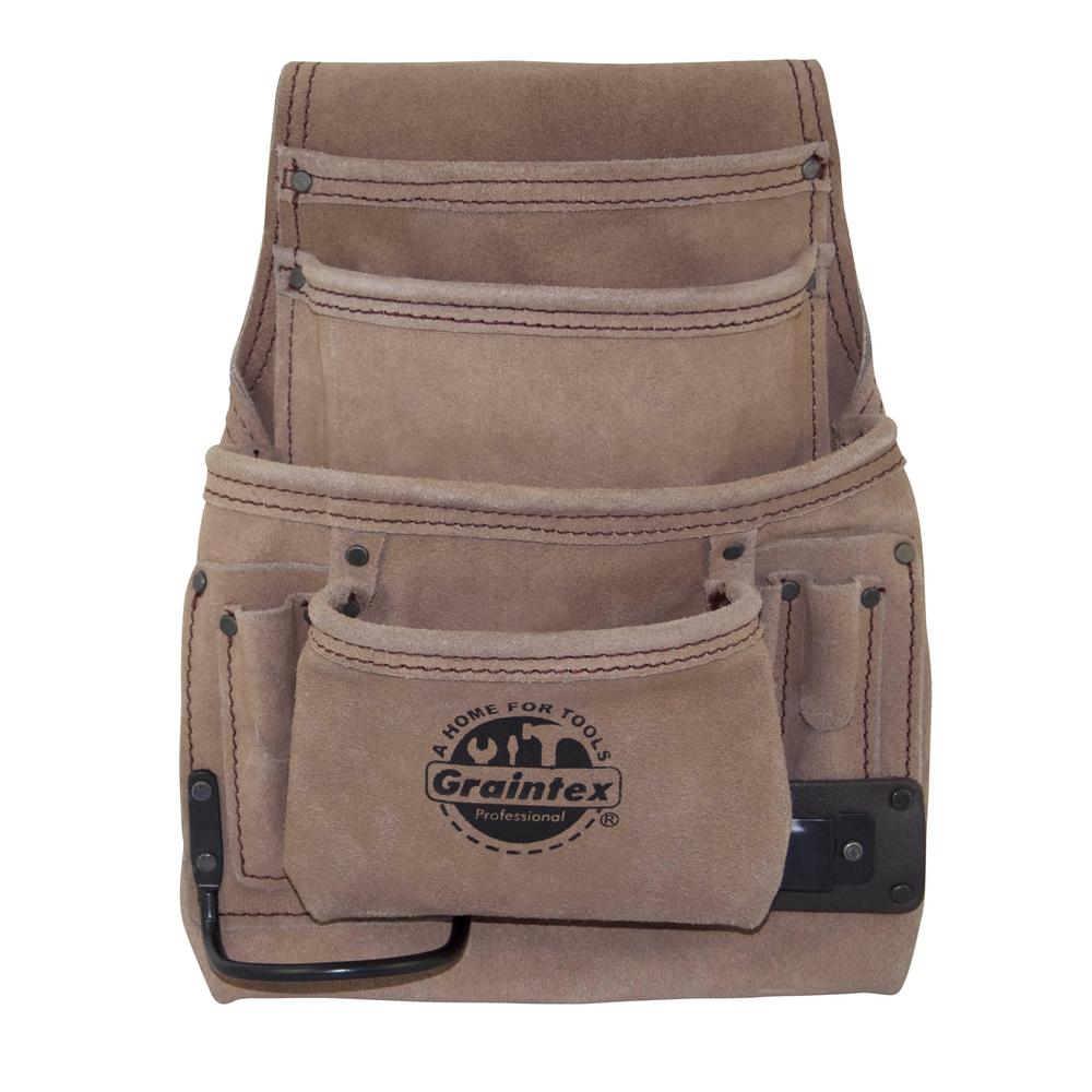 Graintex 10 Pocket Nail and Tool Pouch with Suede leather-SS2180 - The ...