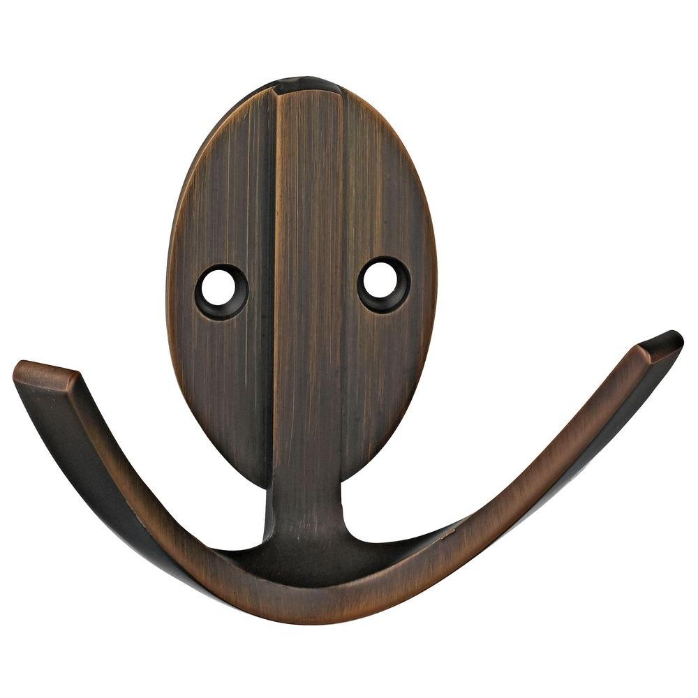 StanleyNational Hardware 3 in. Antique Bronze Modern Double Robe HookV8010 3 DBL ROBE HK ABZ