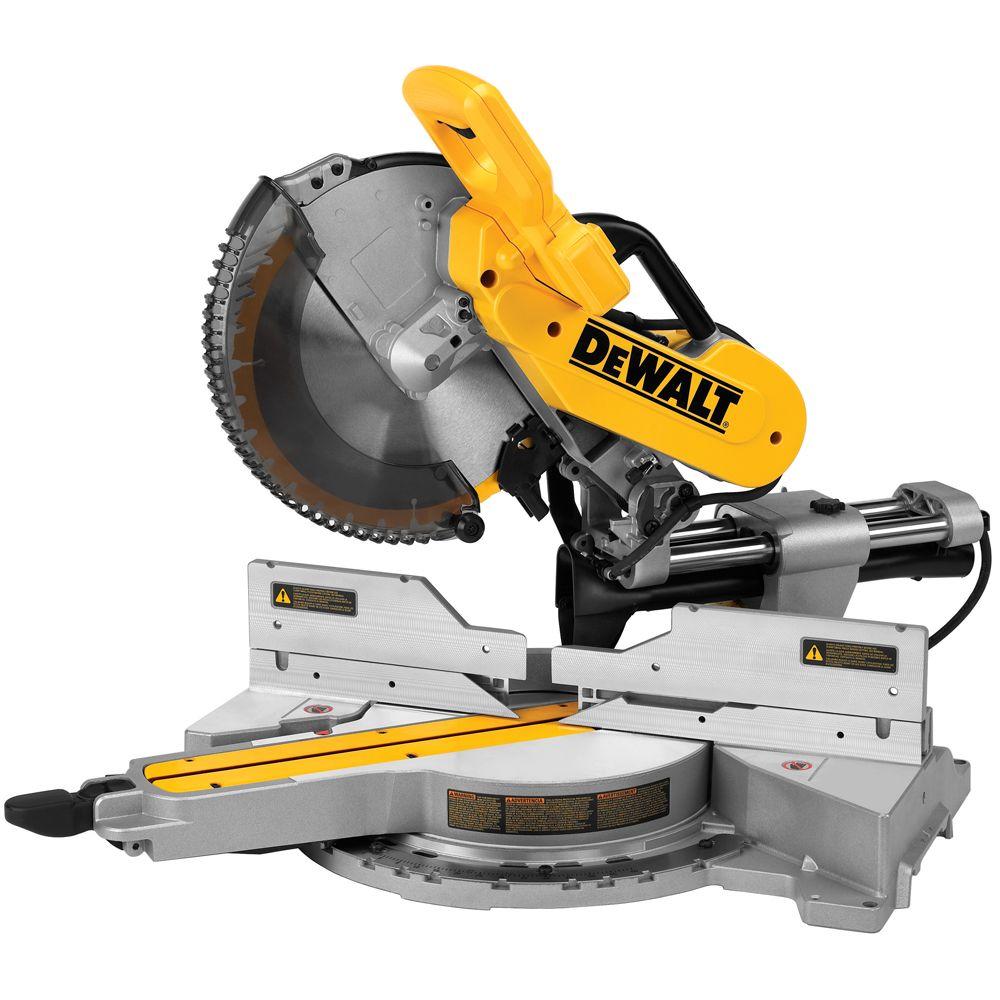 Dewalt 15 Amp Corded 12 In Double Bevel Sliding Compound Miter Saw Dws779 The Home Depot 