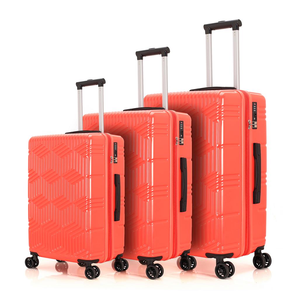 orange luggage sets