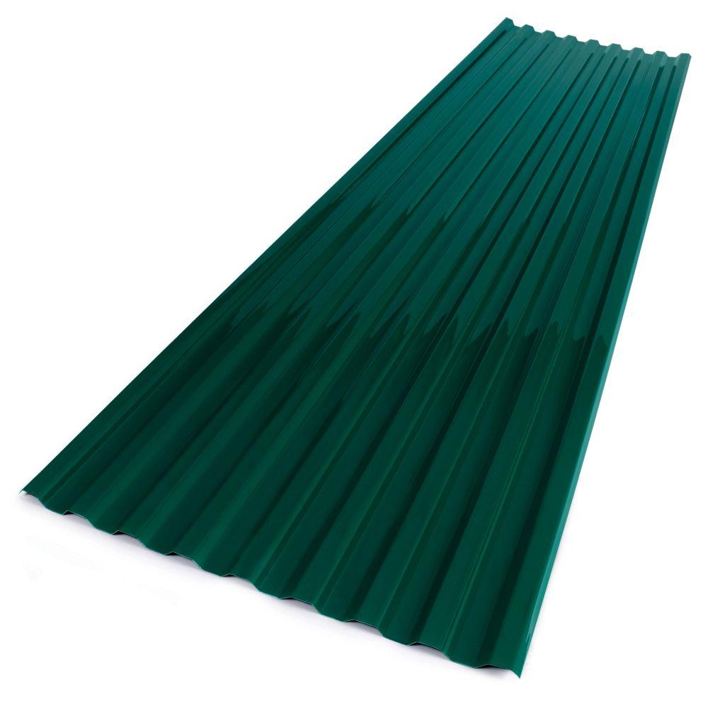 Suntuf 26 In X 12 Ft Polycarbonate Corrugated Roofing Panel In Green   Green Suntuf Plastic Panels 102004 64 1000 