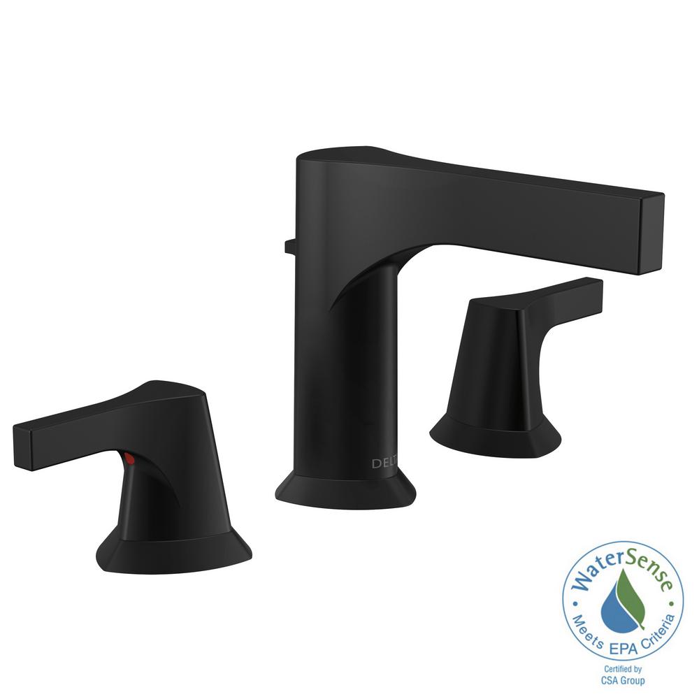 Delta Zura 8 in. Widespread 2Handle Bathroom Faucet with Metal Drain