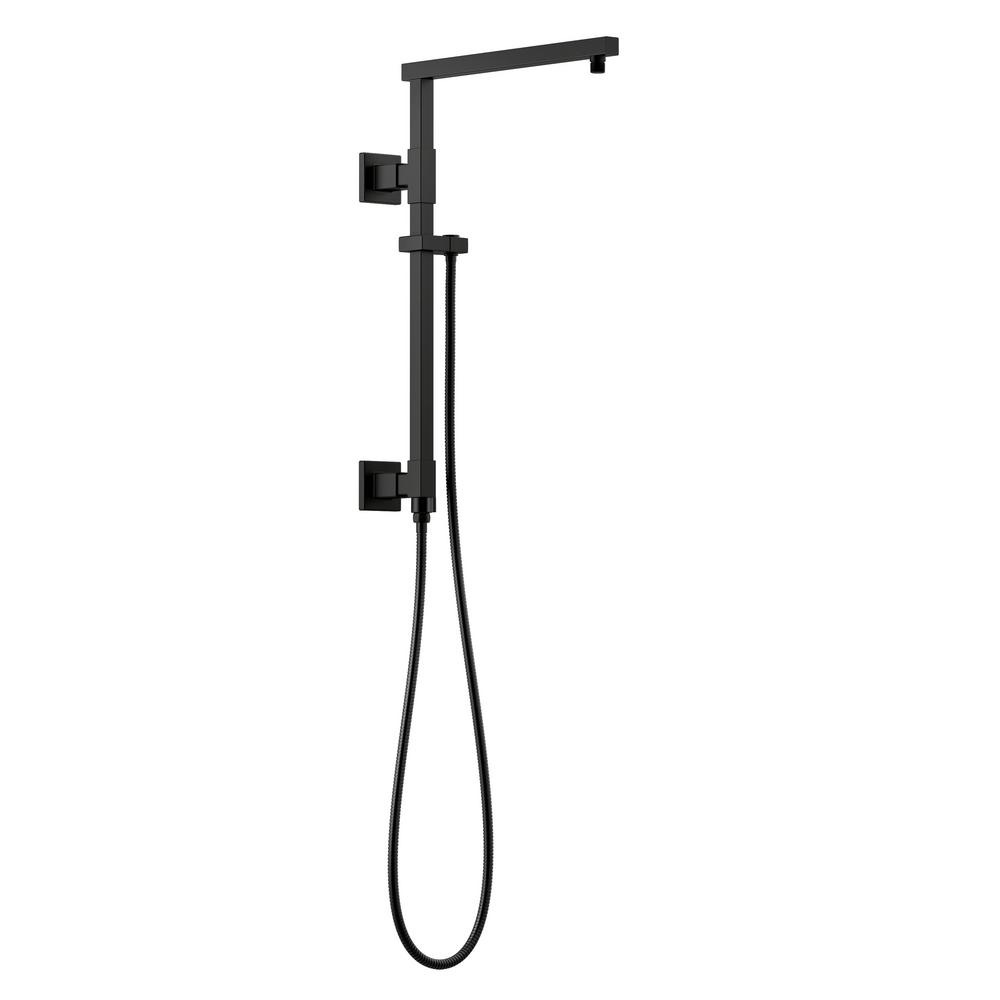 Matte Black Shower Arms Slide Bars Parts The Home Depot