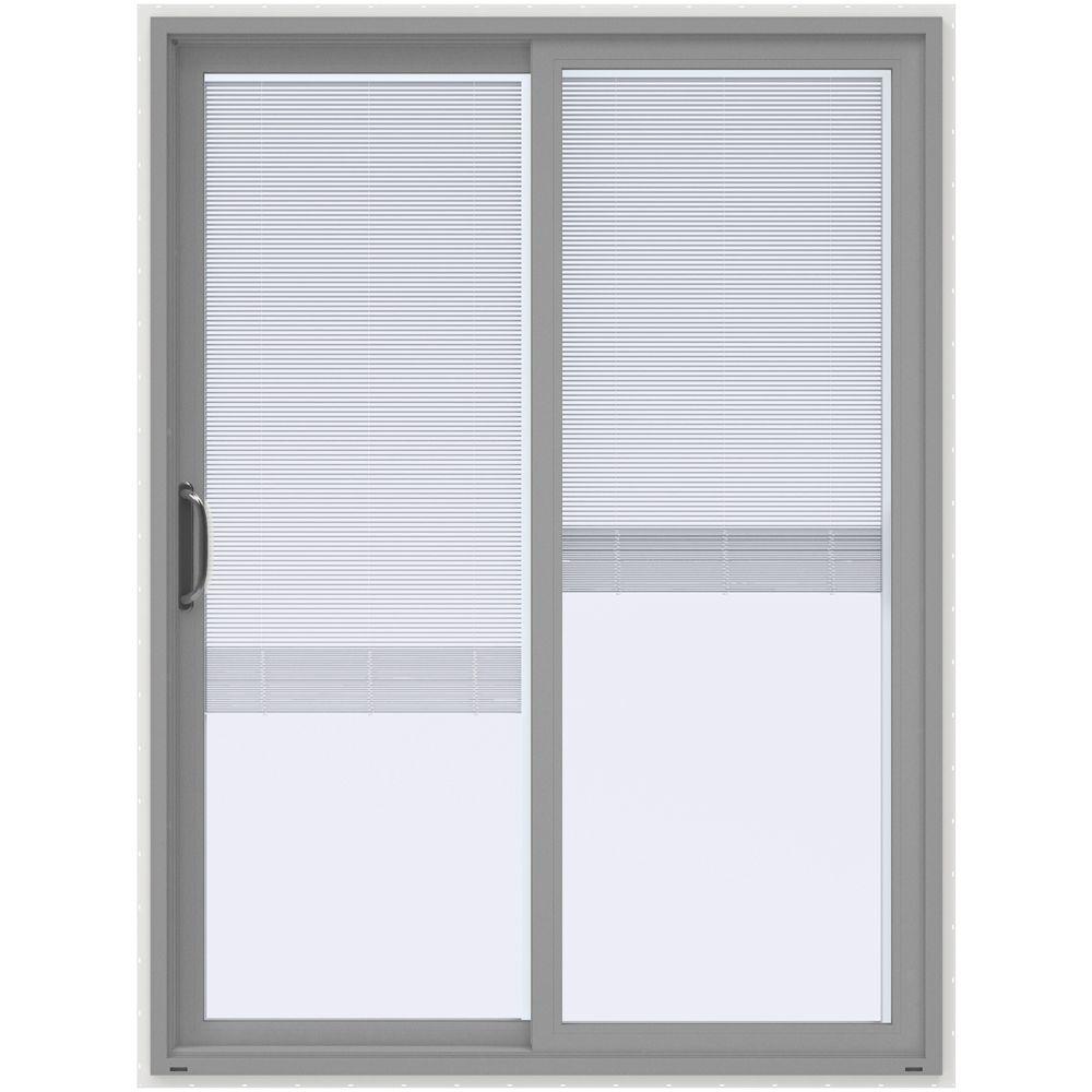 JELD-WEN 60 In. X 80 In. V-4500 Arctic Silver Prehung Left-Hand Sliding ...