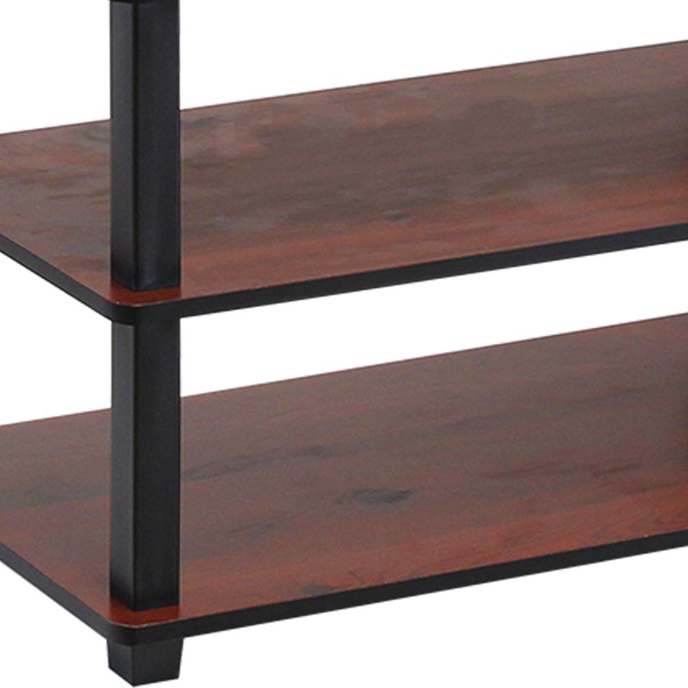 Furinno Turn S Tube 9 Pair Dark Cherry Shoe Rack 13080dc Bk The Home Depot