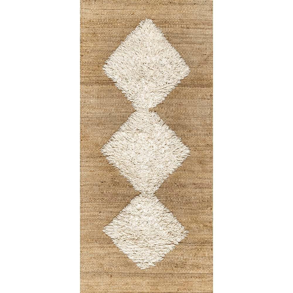 Nuloom Flatweave Melida Diamond Jute Off White 2 Ft 8 In X 6 Flatweave Melida Diamond Jute Off White 2 Ft 8 In X 6 Runner Rug