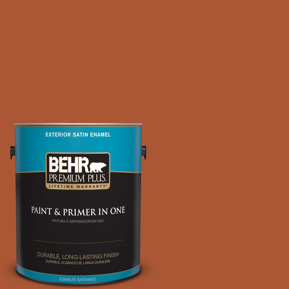 BEHR Premium Plus 1gal. SH220 Summer Heat Satin Enamel Exterior
