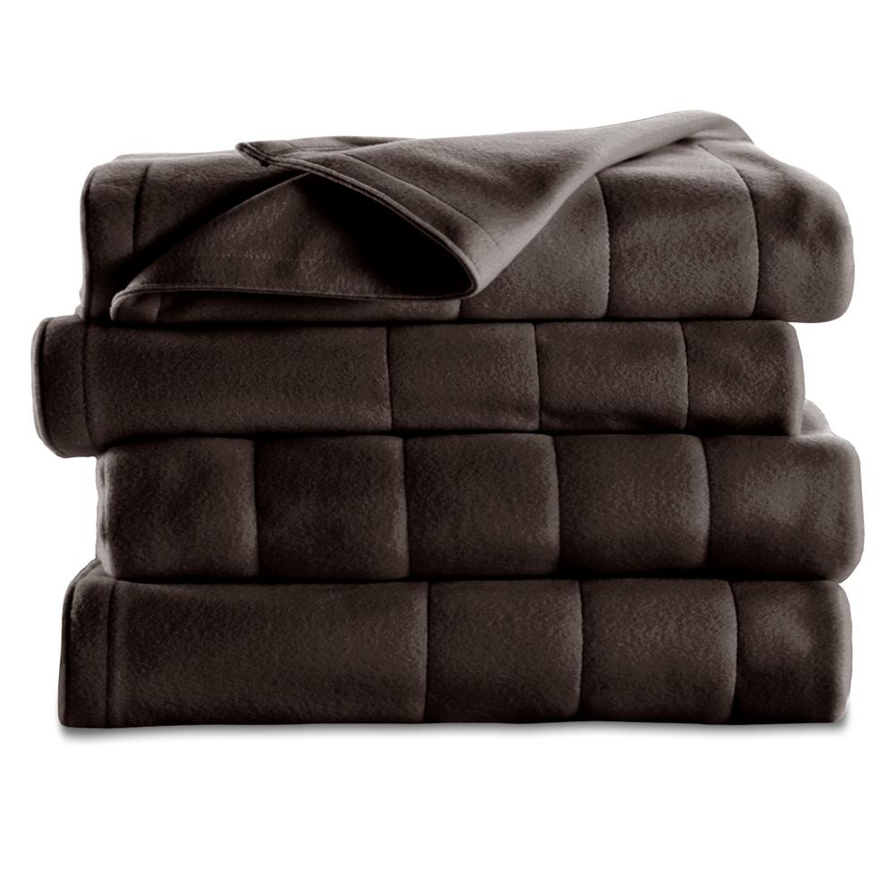 UPC 027045754040 product image for Sunbeam Quilted Fleece Full Heated Blanket in Newport Blue | upcitemdb.com