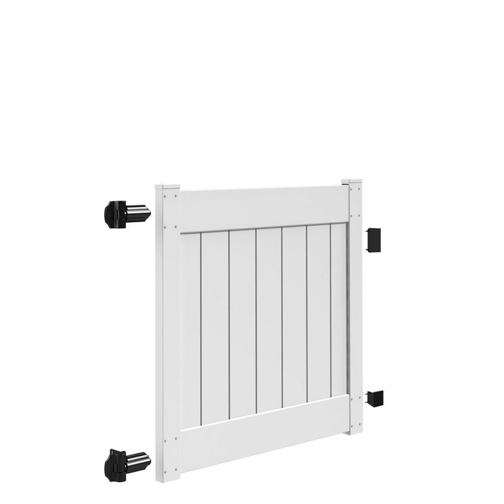 Veranda Linden 4 ft. W x 4 ft. H White Vinyl UnAssembled Fence Gate