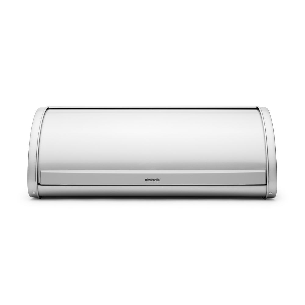 Roll Top Metallic Gray Bread Box