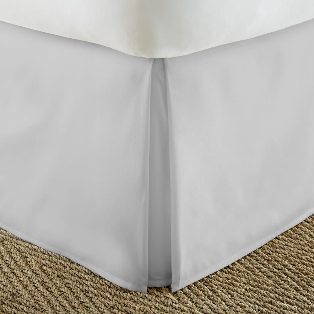 Bed Skirts Dust Ruffles Bedding Bath The Home Depot Pleated Dust Ruffle Light Gray Full Performance Bed Skirt