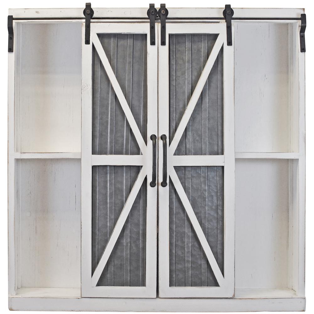Firstime Co 34 In Wynne Distressed White Barn Door Firstime Co 34 In Wynne Distressed White Barn Door