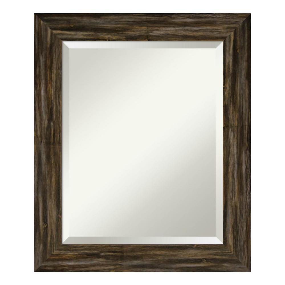 Amanti Art Fencepost Narrow Brown Bathroom Vanity MirrorDSW4094236