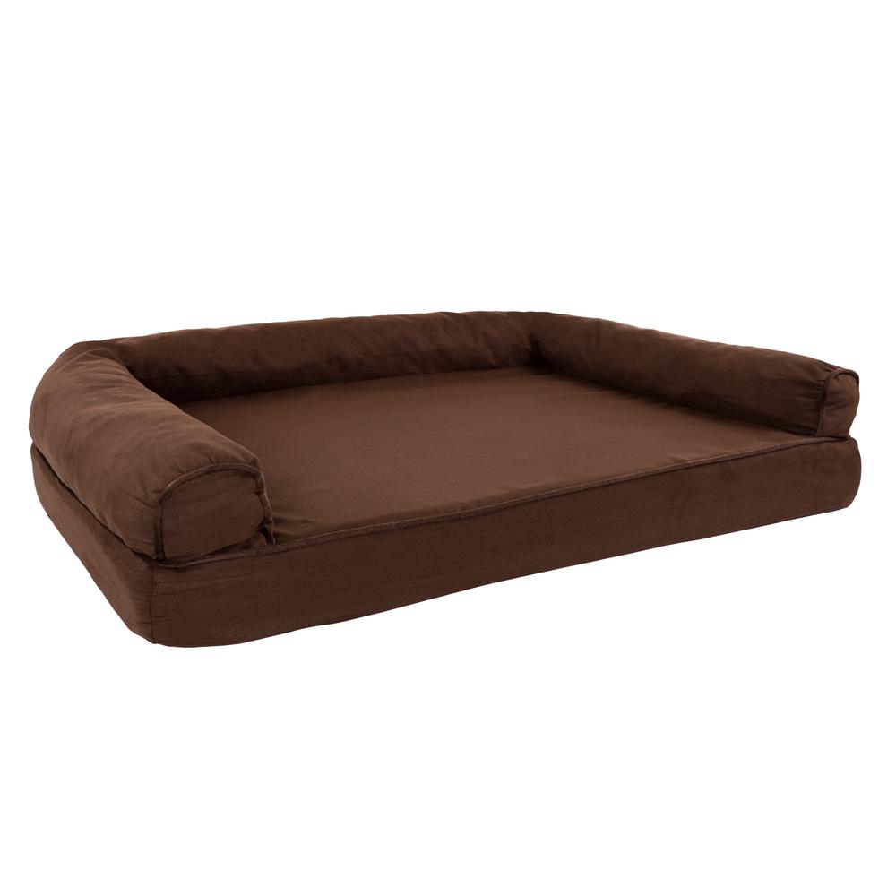 large brown dog bed