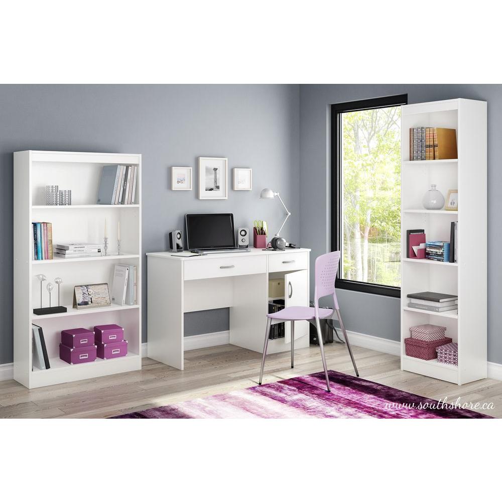 South Shore Axess Pure White Workstations with Storage-7250070 - The ...