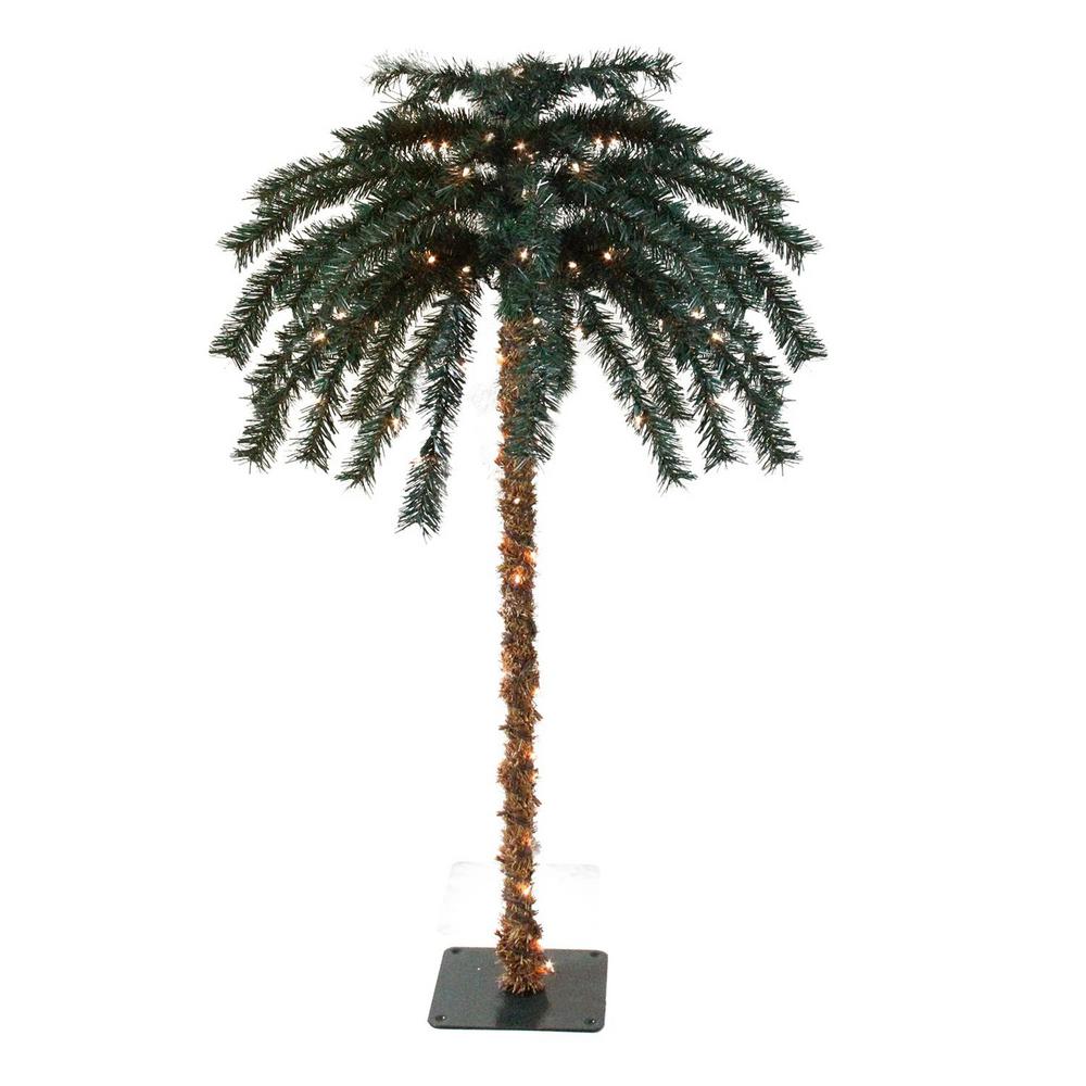 Northlight 6 Ft. Pre-Lit Tropical Outdoor Summer Patio Artificial Palm ...