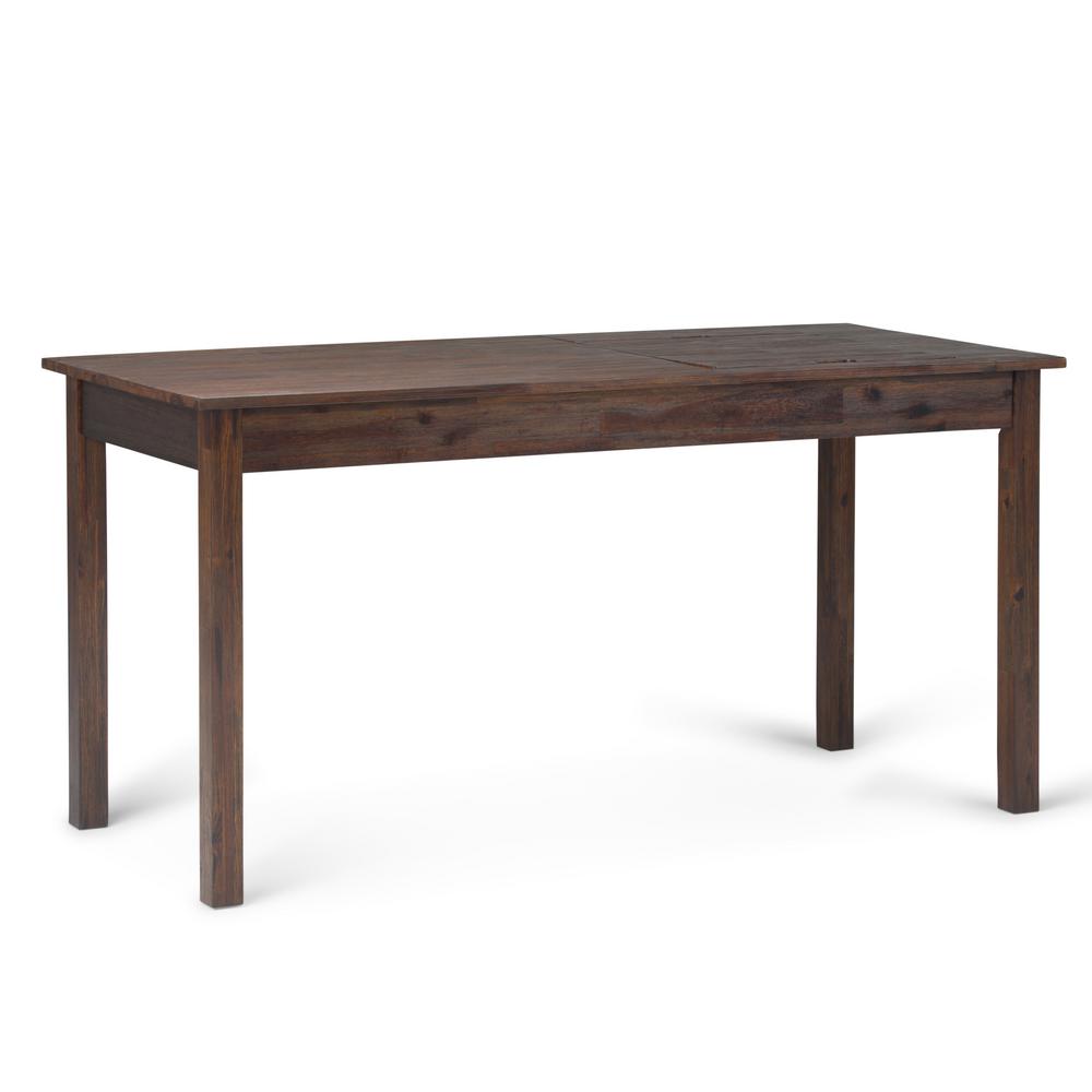 Simpli Home Monroe Solid Acacia Wood Rustic 60 in. Wide Desk in