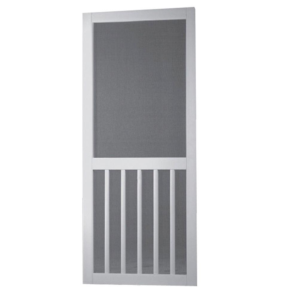 Screen Tight 32 In X 80 In Solid Vinyl White Screen Door With