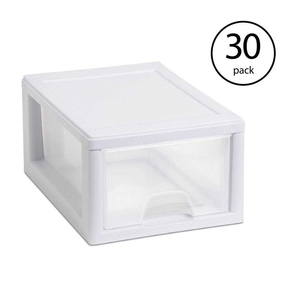 Sterilite 8 5 In W X 5 75 In H White Stackable Small 1 Drawer