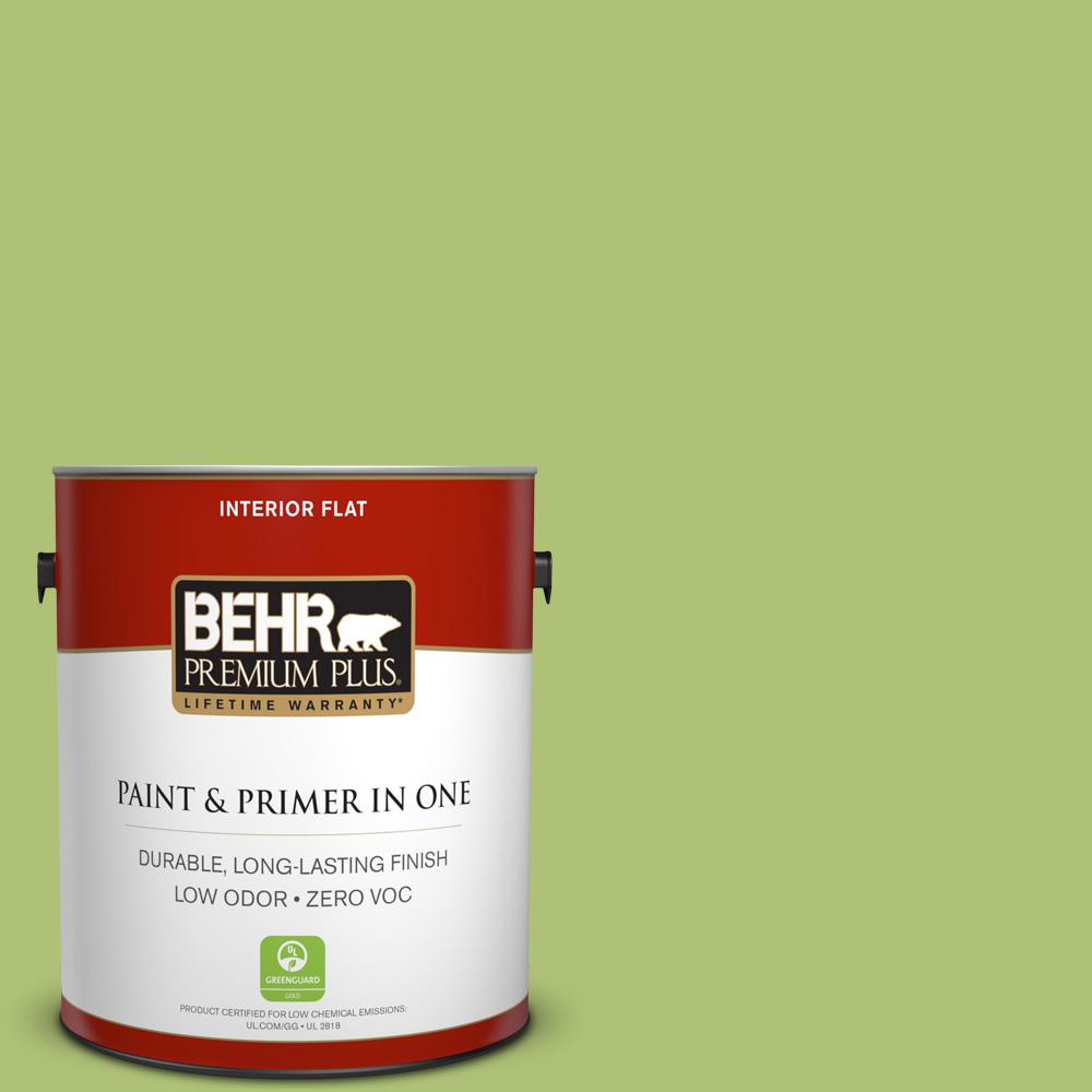 BEHR Premium Plus 1gal. HDCSM145 Lavish Lime Zero VOC Flat Interior Paint130001 The Home