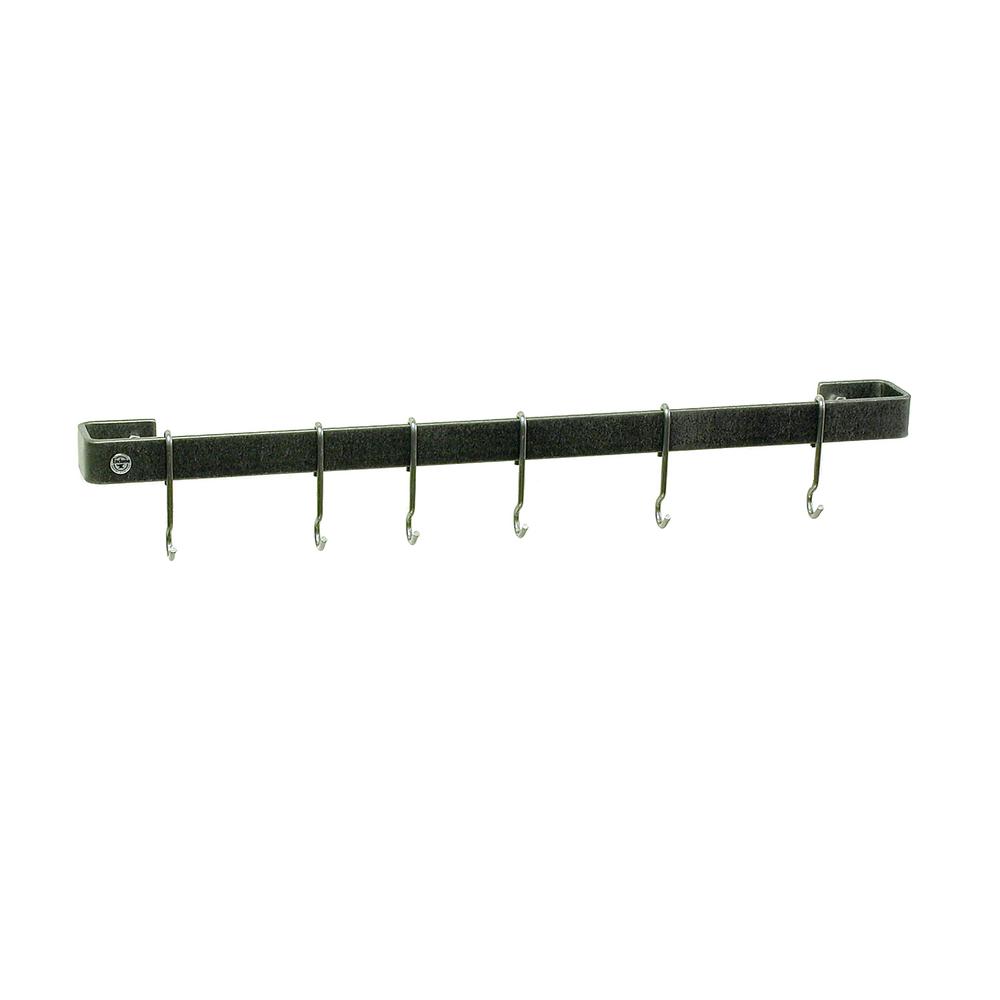 Enclume Handcrafted 18 in. Wall Rack Utensil Bar with 6Hooks Hammered SteelWR0 HS The Home Depot