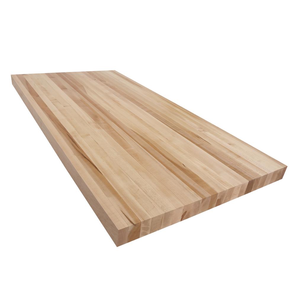 Swaner Hardwood 5 ft. L x 3 ft. D x 3 in. T Butcher Block Countertop in ...