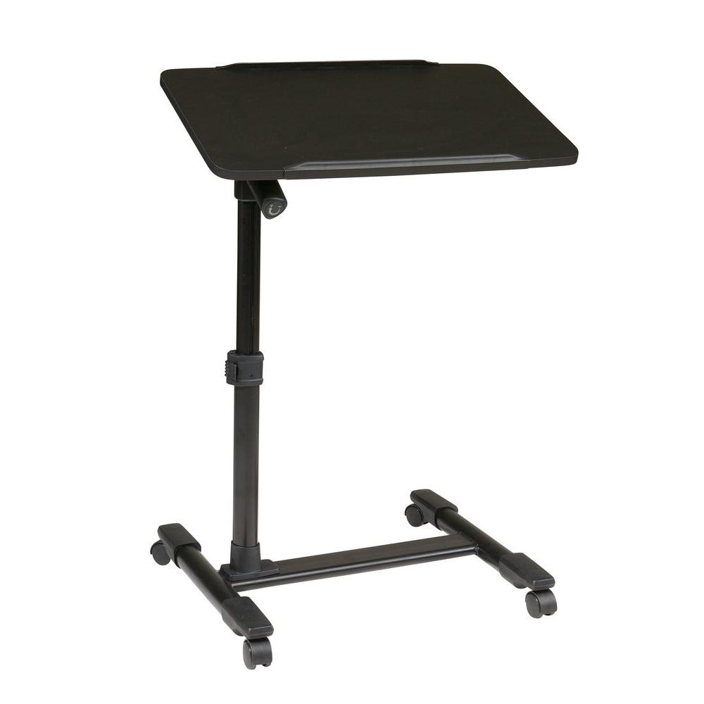 Ospdesigns Black Laptop Desk Lt733 3 The Home Depot Ospdesigns Black Laptop Desk