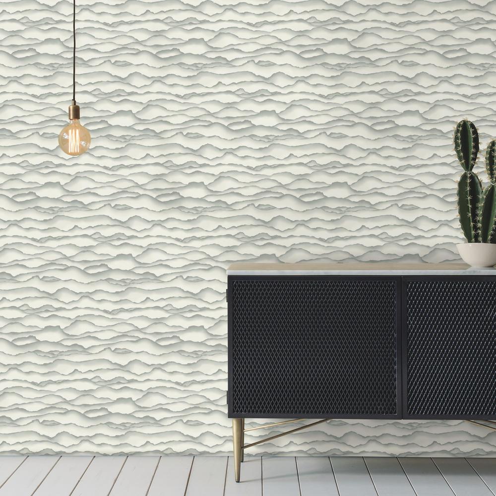 RoomMates 28.18 sq. ft. Singed Grey Peel and Stick Wallpaper-RMK10695WP
