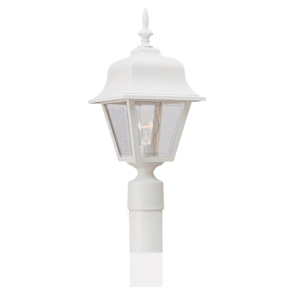 Sea Gull Lighting 1Light White Painted Polycarbonate Post Lantern8255