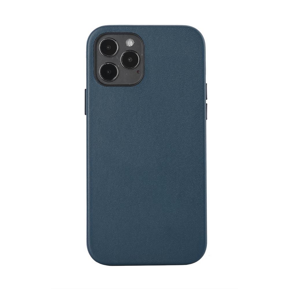 Proht Premium Blue Leather Case For Iphone 12 Pro Max The Home Depot